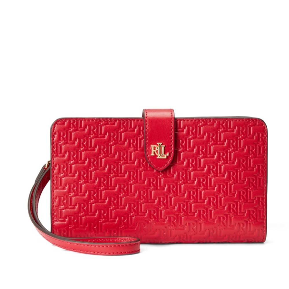 NWT RALPH LAUREN LOGO-DEBOSSED LEATHER TECH WRISTLET